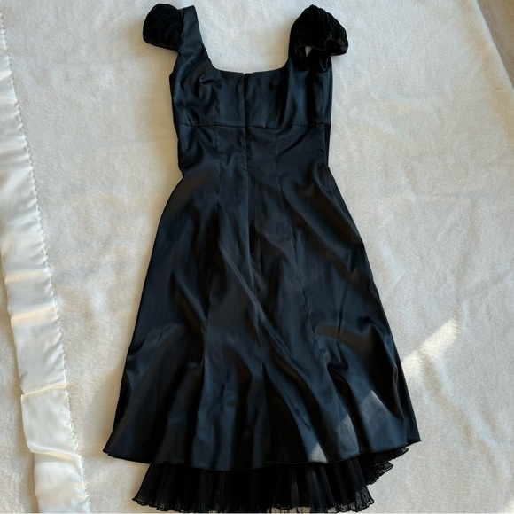 Vintage Louis Verdad Knee High Cocktail Dress Black Silk Size XS - Picture 13 of 14